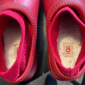 Uggs red size 9 shoes with bootie socks inside